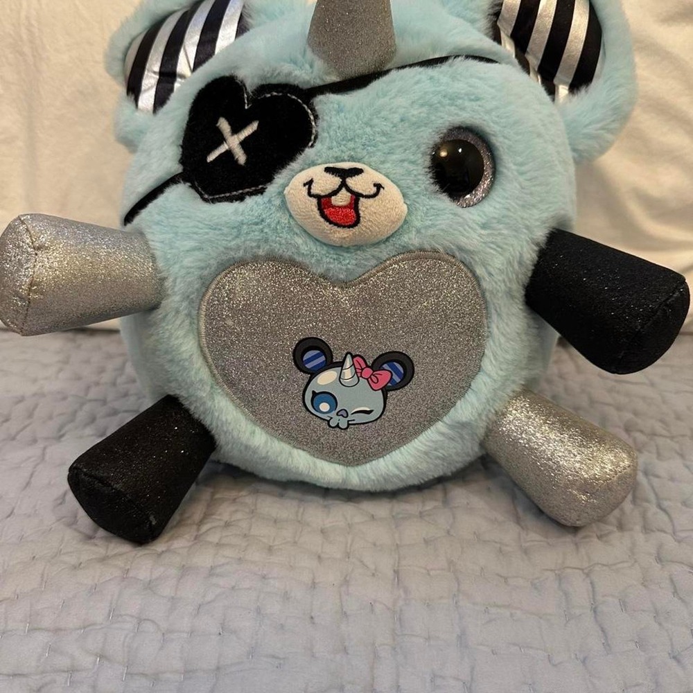 Blue Silver Plush Stuffed Animal Character Toy Soft Collectible
